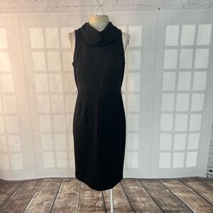 Inc international concept black sleeveless cowl neck sheath dress size 8